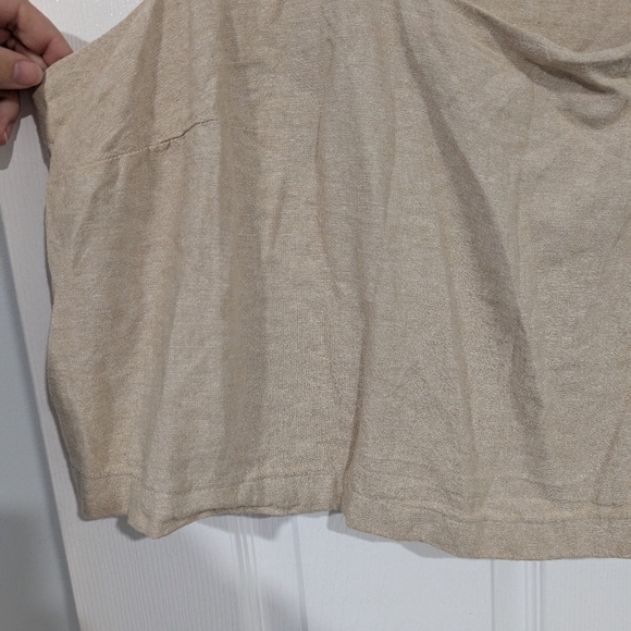 NWT Old Navy Beige Sleeveless Linen-Blend Crop Top in Size 2X - Picture 4 of 9